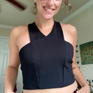 Black crop top